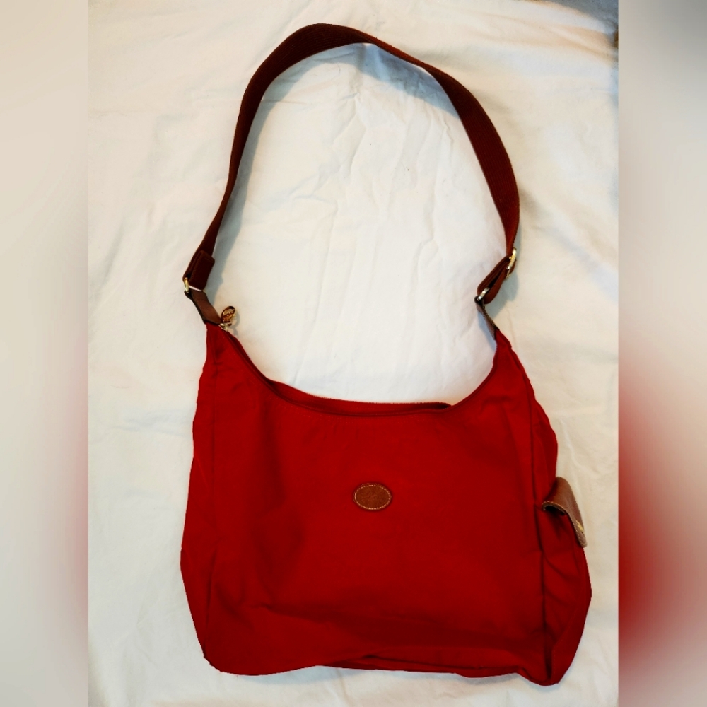 Longchamp La Pliage Crossbody Bag in Red